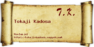 Tokaji Kadosa névjegykártya